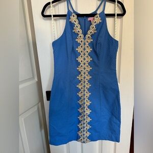 EUC Lilly Pulitzer Pearl Shift Lapis Blue Size 4